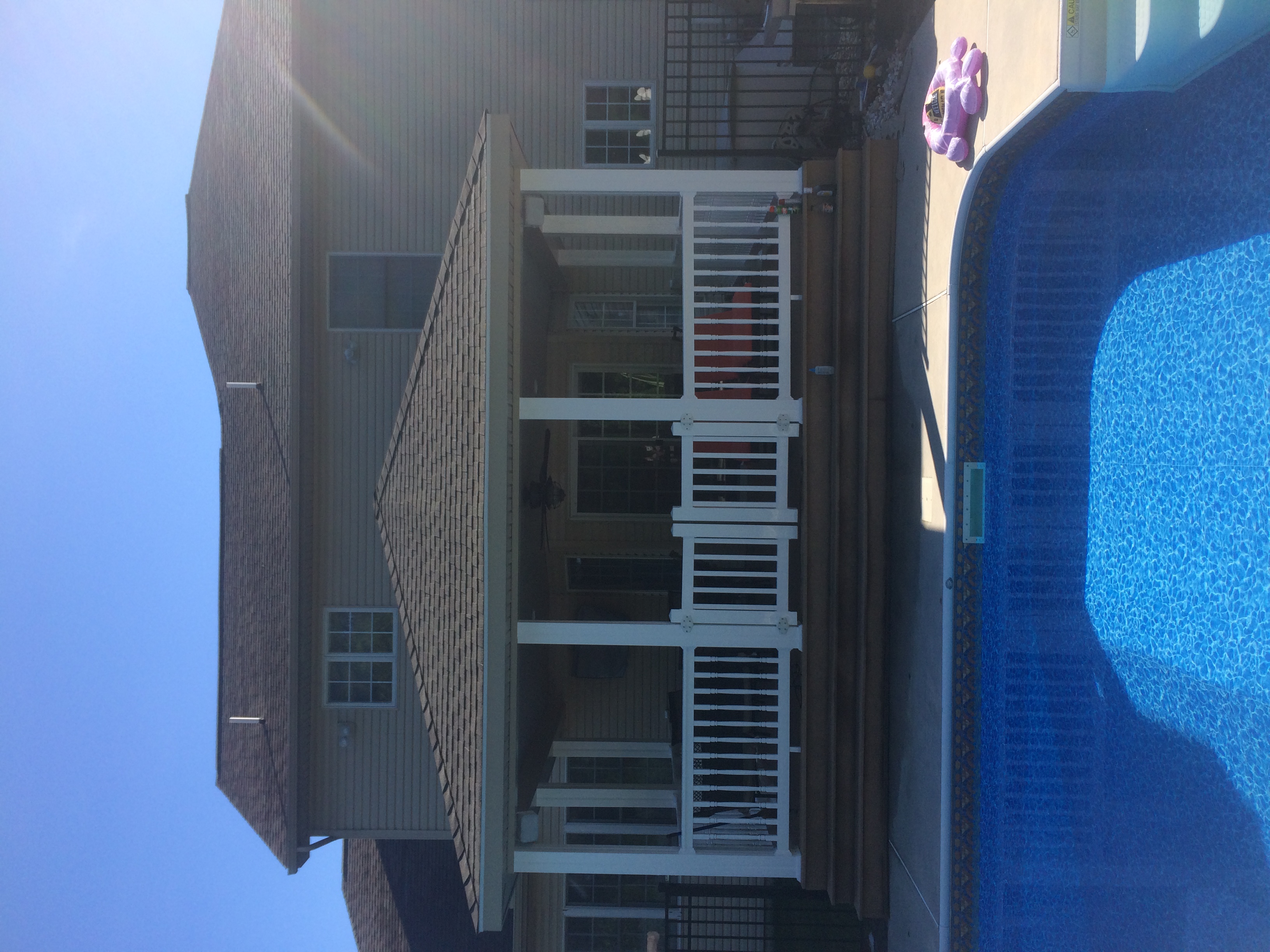 Deck renovation with roof